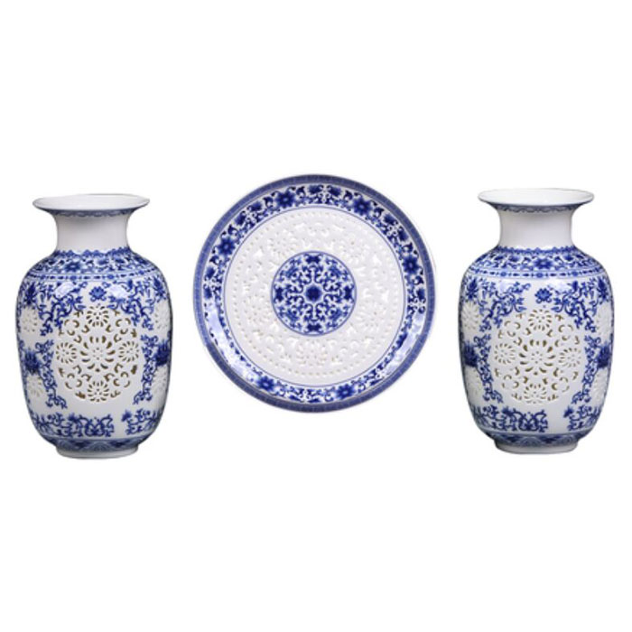 Compatible porcelain for Jahrriesnge hollow vase set 3 pcs cna0905 Compatible porcelain Jahrriesnge for hollow vase set 3 pcs cna0905