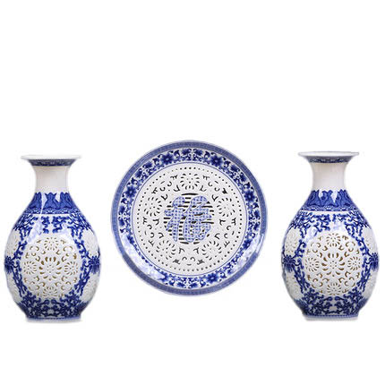 Compatible porcelain for Jahrriesnge hollow vase set 3 pcs cna0906 Compatible porcelain Jahrriesnge for hollow vase set 3 pcs cna0906
