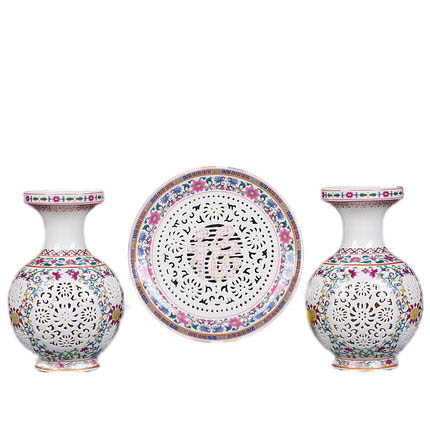 Compatible porcelain for Jahrriesnge hollow vase set 3 pcs cna0911 Compatible porcelain Jahrriesnge for hollow vase set 3 pcs cna0911
