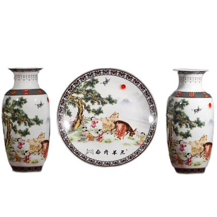 Compatible porcelain for Jahrriesnge sheep vase set 3pcs cna1048 Compatible porcelain Jahrriesnge for sheep vase set 3pcs cna1048
