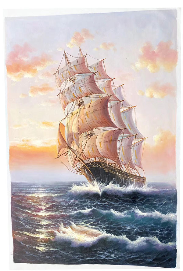 Compatible Oil Painting for JAHRRIESNGE sailboat-lpg0262 Compatible Oil Painting JAHRRIESNGE for sailboat-lpg0262