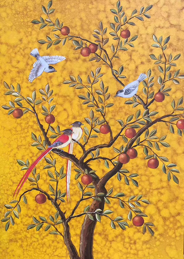 Compatible Oil Painting for JAHRRIESNGE birds-in-the-tree-lpg0386 Compatible Oil Painting JAHRRIESNGE for birds-in-the-tree-lpg0386