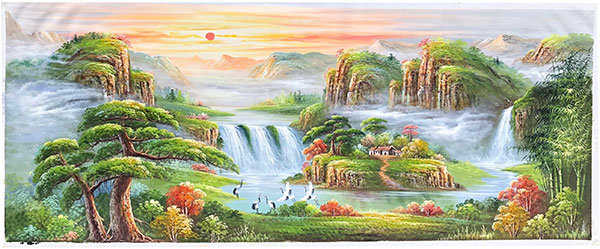 Compatible Landscape for JAHRRIESNGE sunrise-waterfall-lpg1364 Compatible Landscape JAHRRIESNGE for sunrise-waterfall-lpg1364