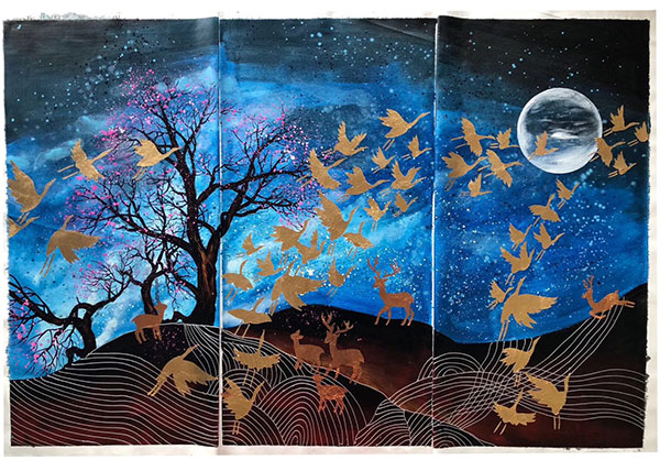 Compatible Landscape for JAHRRIESNGE birds-deers-night-lpg1473 Compatible Landscape JAHRRIESNGE for birds-deers-night-lpg1473