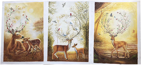 Compatible Animals for Jahrriesnge mixed deers and birds lpg2689 Compatible Animals Jahrriesnge for mixed deers and birds lpg2689